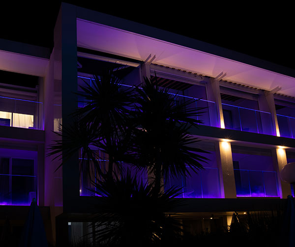 Hotel Eve bei Nacht, Hotel Cap d'Agde