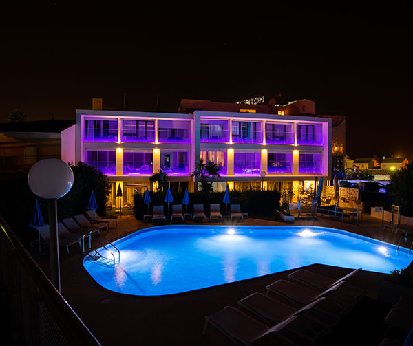 Hotel Eve de noche, Hotel Cap d'Agde